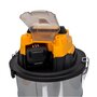VITO Aspirateur Eau et poussières 20V + Batterie lithium 2Ah + Chargeur Cuve inox 20L VITO
