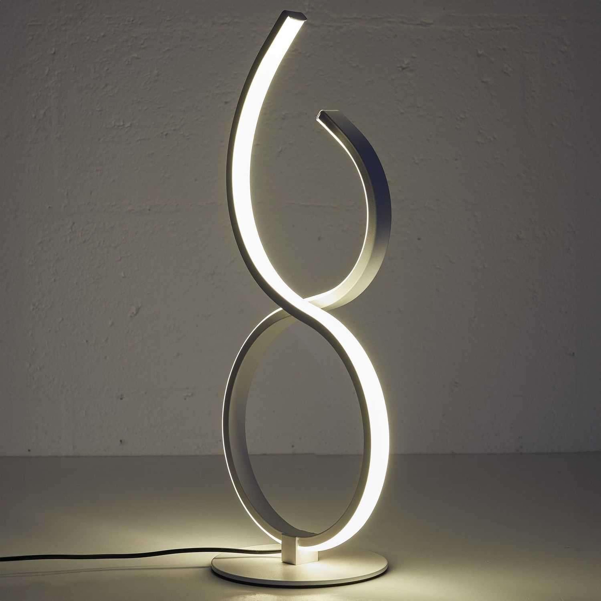 Voir la diapositive 6 : The Home Deco Factory Lampe led design à poser - hauteur 36 cm - blanc