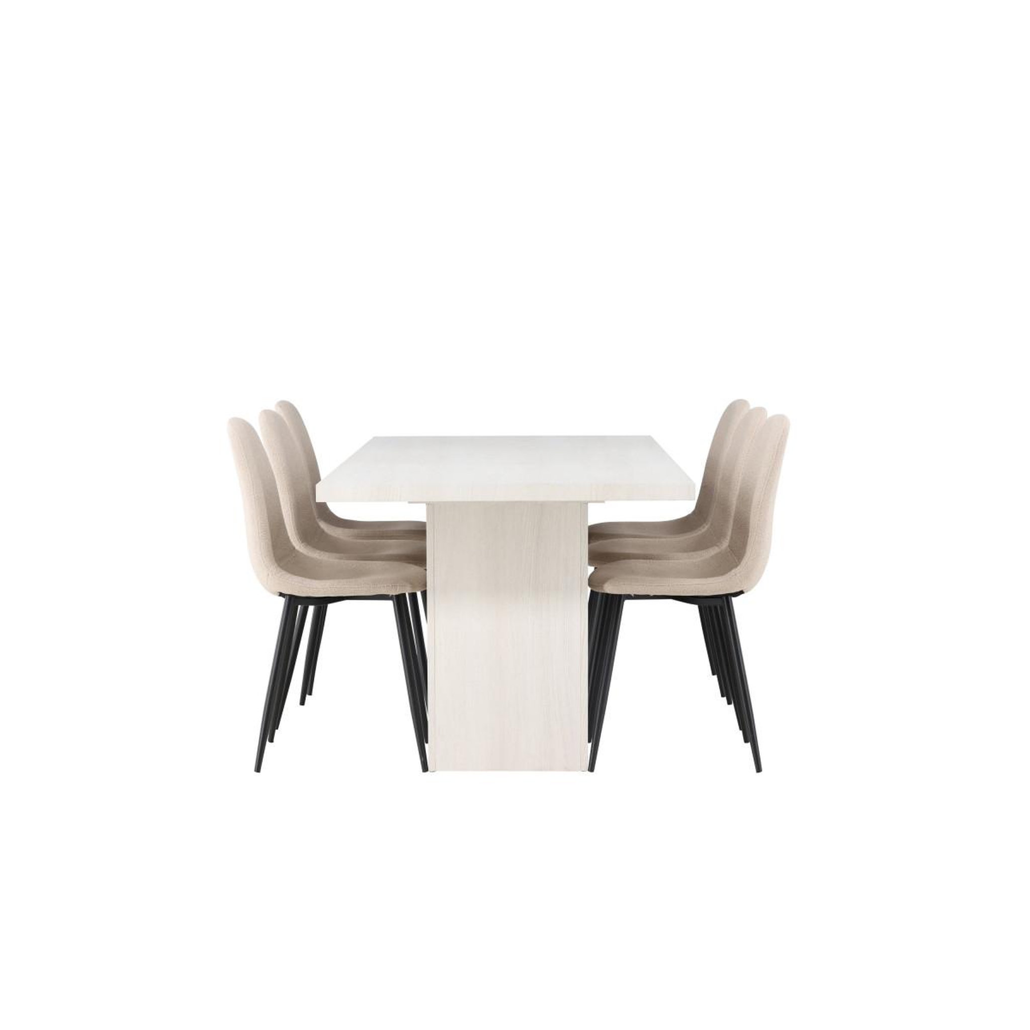 Voir la diapositive 3 : Paris Prix Ensemble table à manger & 6 chaises  olga & polar  200cm naturel & beige