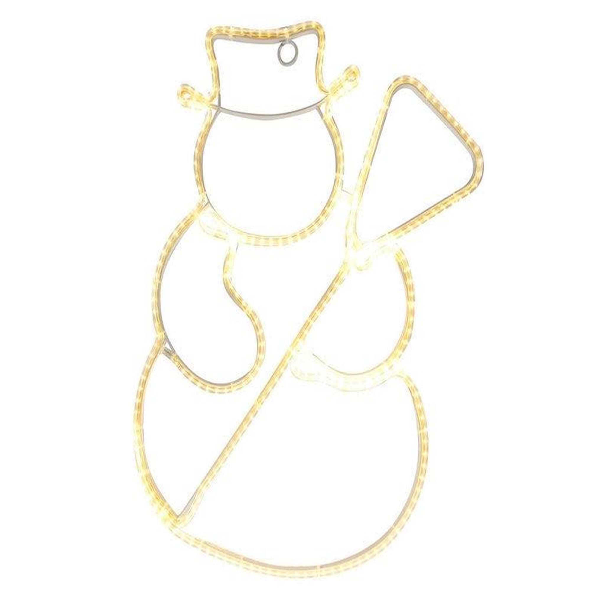 CENTRALE BRICO Decor noel lumineux int/ext bonhomme neige h47cm 288 led blanc chaud cable transparent 5m