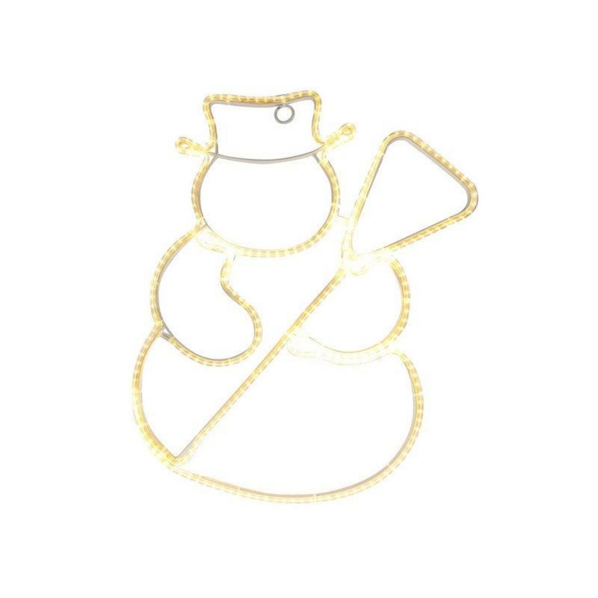 CENTRALE BRICO Decor noel lumineux int/ext bonhomme neige h47cm 288 led blanc chaud cable transparent 5m