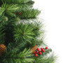 Voir la diapositive 5 : VIDAXL Sapin de Noël artificiel avec pommes de pin et baies 150 cm