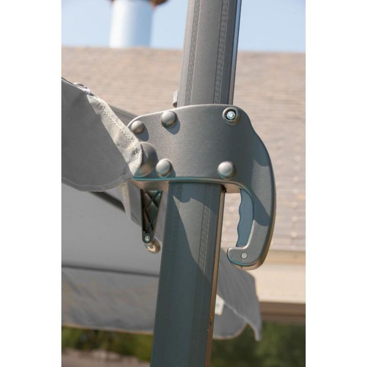 Paris Prix Parasol Déporté à Manivelle  Sevilla  400cm Gris