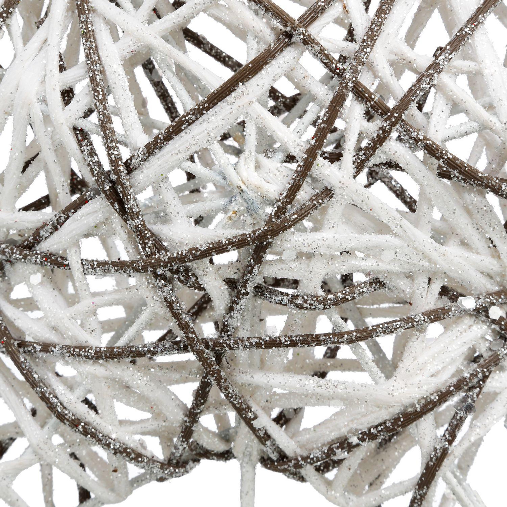 Voir la diapositive 2 : FEERIC LIGHT & CHRISTMAS Cimier pour sapin de Noël - 51 x 47 cm - Blanc et beige