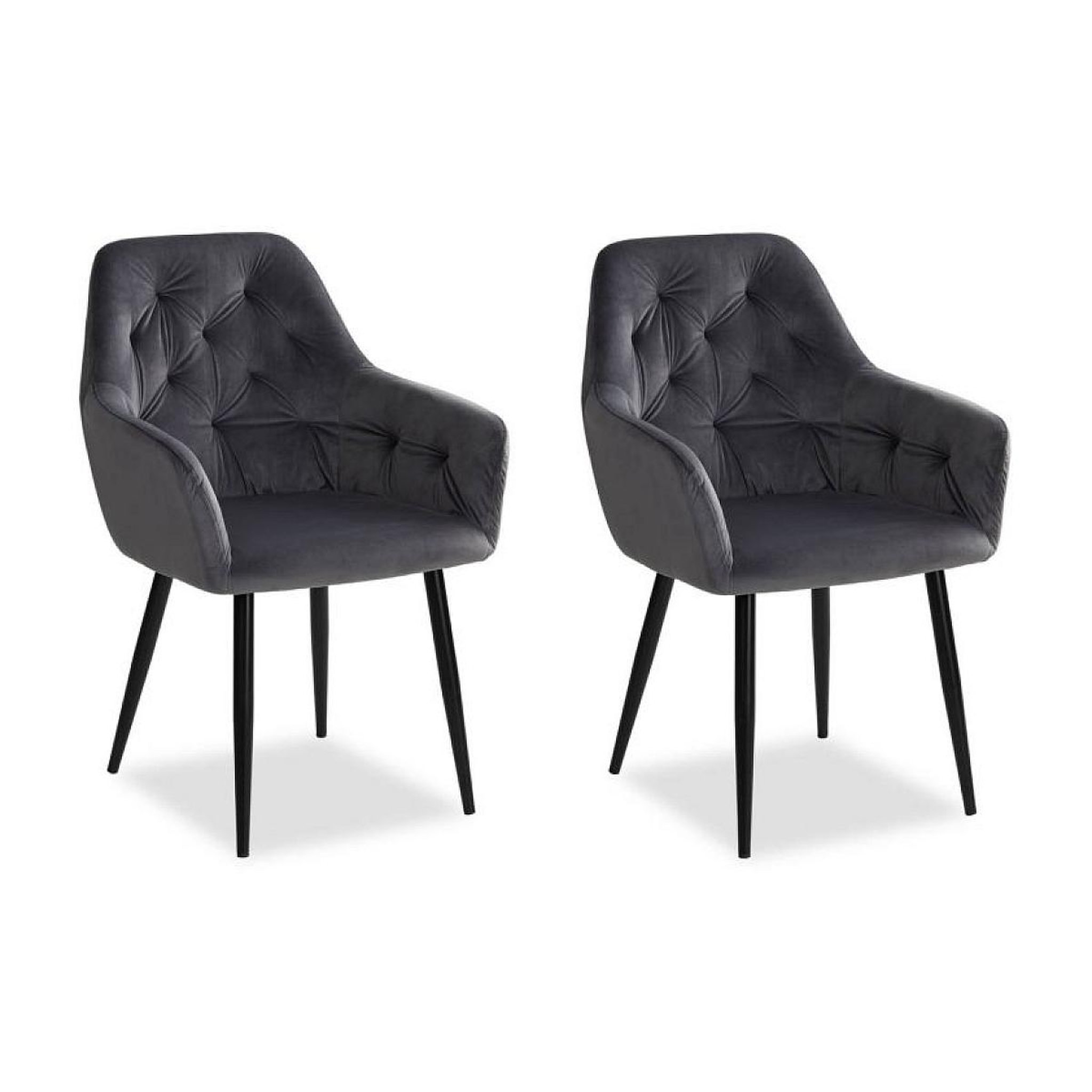 HomeStyle4U Chaise de salle à manger lot 2 chaises gris