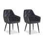 Voir la diapositive 1 : HomeStyle4U Chaise de salle à manger lot 2 chaises gris