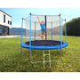 Voir la diapositive 2 : JUMP4FUN Trampoline pour enfant 10Ft ø305cm avec coussin de protection Bleu, Echelle et Filet de sécurité