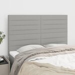 VIDAXL Tetes de lit 4 pcs Gris clair 72x5x78/88 cm Tissu