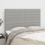 Voir la diapositive 1 : VIDAXL Tetes de lit 4 pcs Gris clair 72x5x78/88 cm Tissu