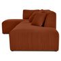 Voir la diapositive 3 : LISA DESIGN Victoire - canapé modulable d'angle gauche 5 places en velours côtelé grosses côtes