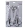 Voir la diapositive 3 : B BASIC & CO Lot de 3 Ciseaux  Multi-Usages  25cm Gris