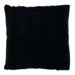 Paris Prix Coussin Déco Tricoté  Twist  45x45cm Noir