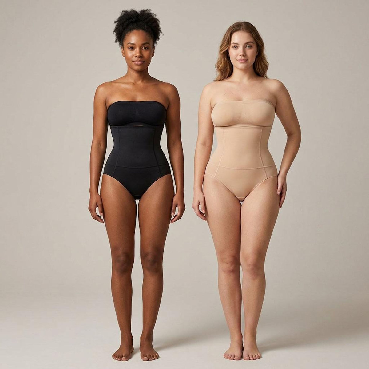 OZABI OZABI Culotte Gainante Femme Taille Haute Lot 2 Noir Chair