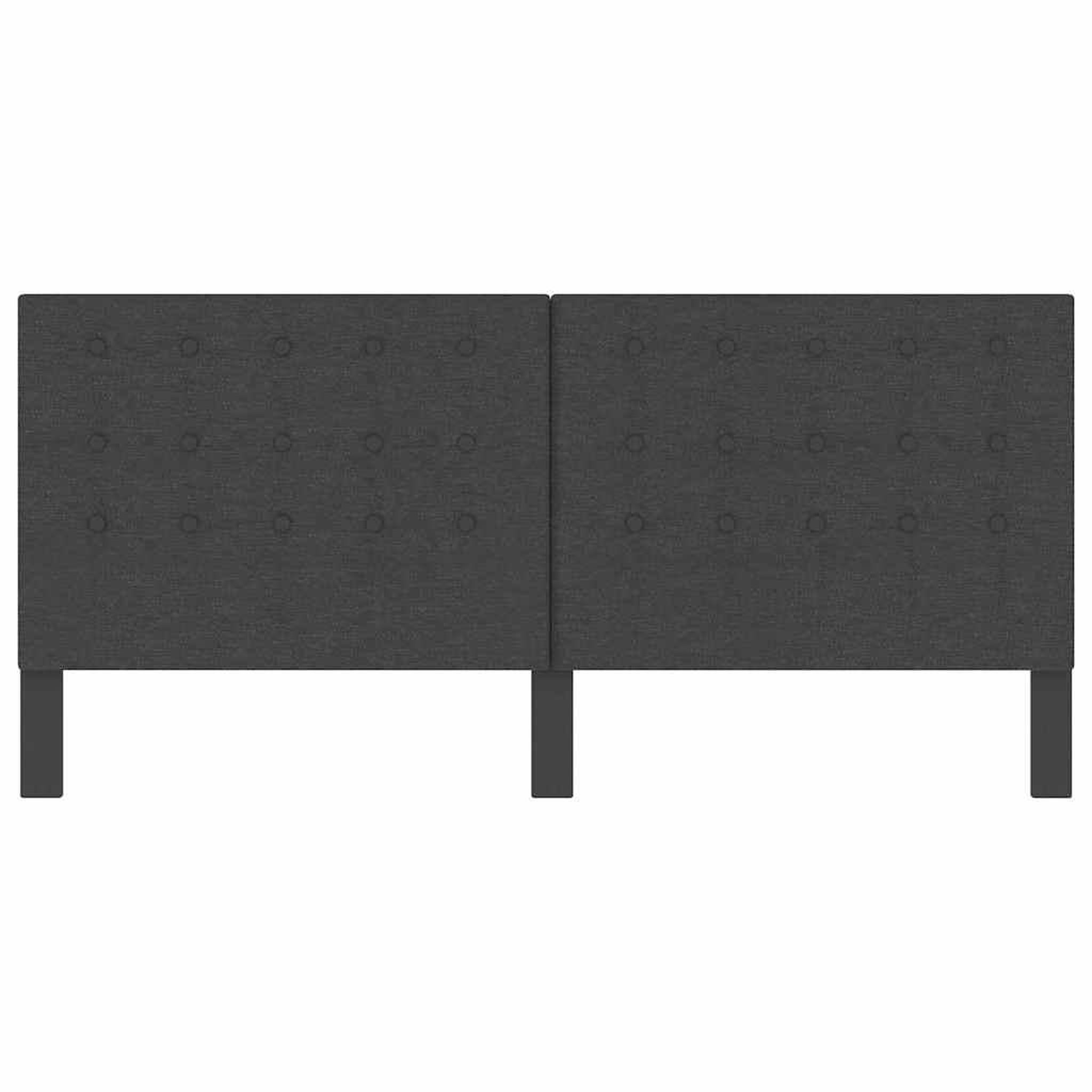 Voir la diapositive 6 : VIDAXL Tete de lit touffetee Gris fonce Tissu 200x200 cm
