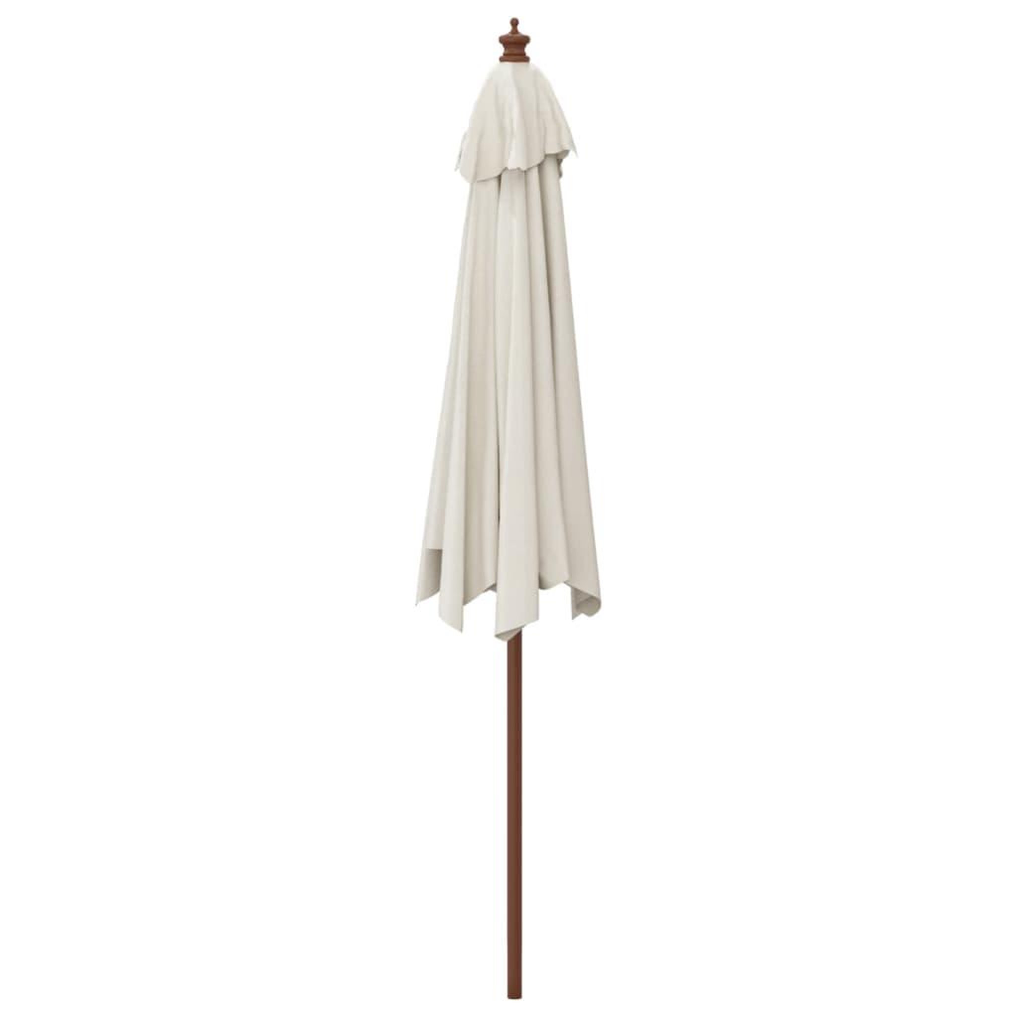 Voir la diapositive 5 : VIDAXL Parasol de jardin avec mat en bois sable 299x240 cm