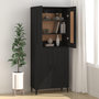 Voir la diapositive 3 : VIDAXL Buffet Noir 69,5x34x90 cm Bois d'ingenierie