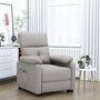 Voir la diapositive 1 : VIDAXL Fauteuil inclinable electrique Taupe Tissu
