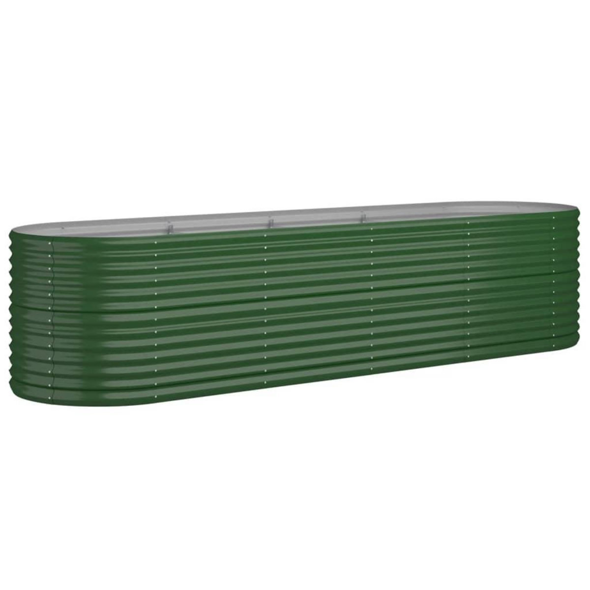 VIDAXL Lit sureleve de jardin Acier enduit de poudre 296x80x68 cm Vert