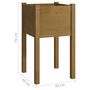 Voir la diapositive 6 : VIDAXL Jardinieres 2 pcs Marron miel 40x40x70 cm Bois de pin massif