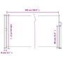 Voir la diapositive 6 : VIDAXL Auvent lateral retractable creme 120x500 cm