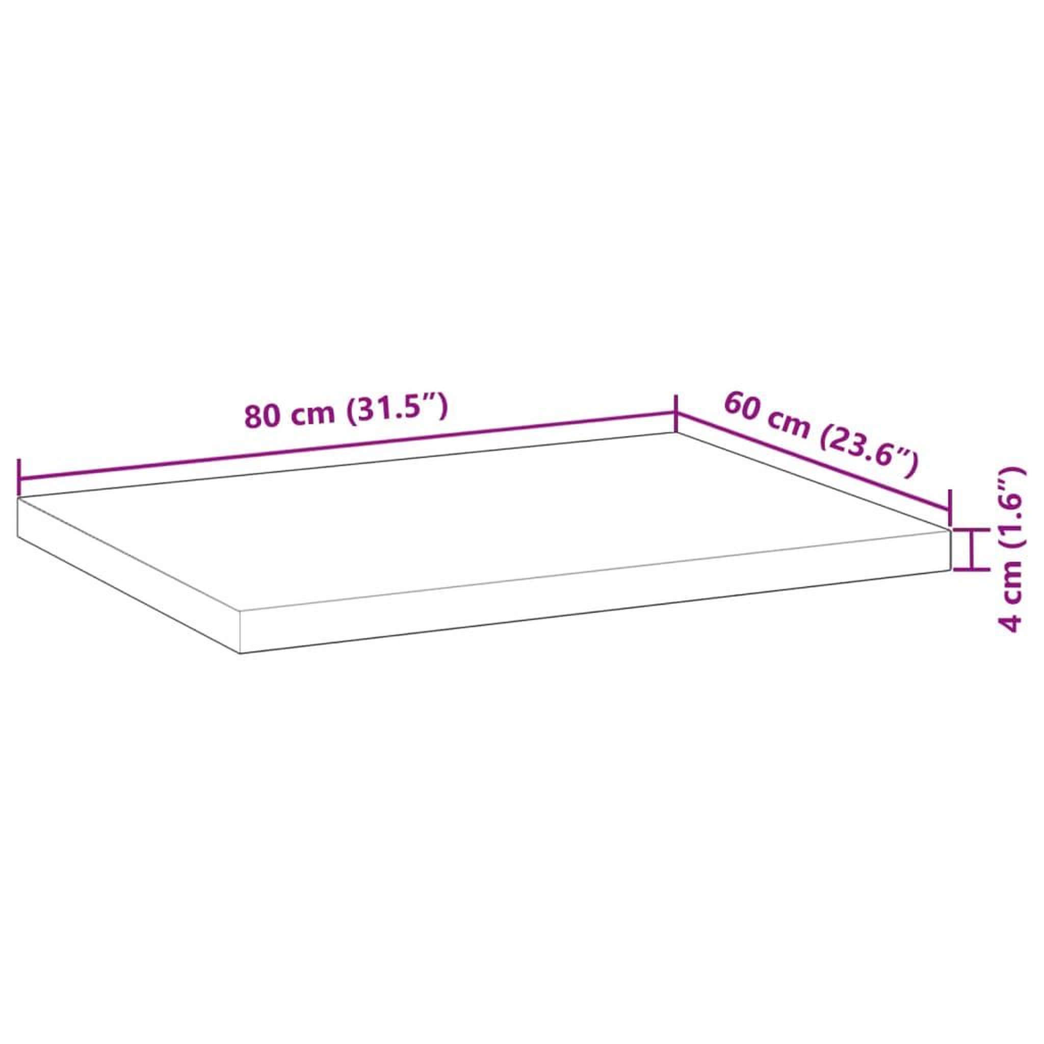 Voir la diapositive 6 : VIDAXL Dessus de meuble de salle de bain non traite bois d'acacia