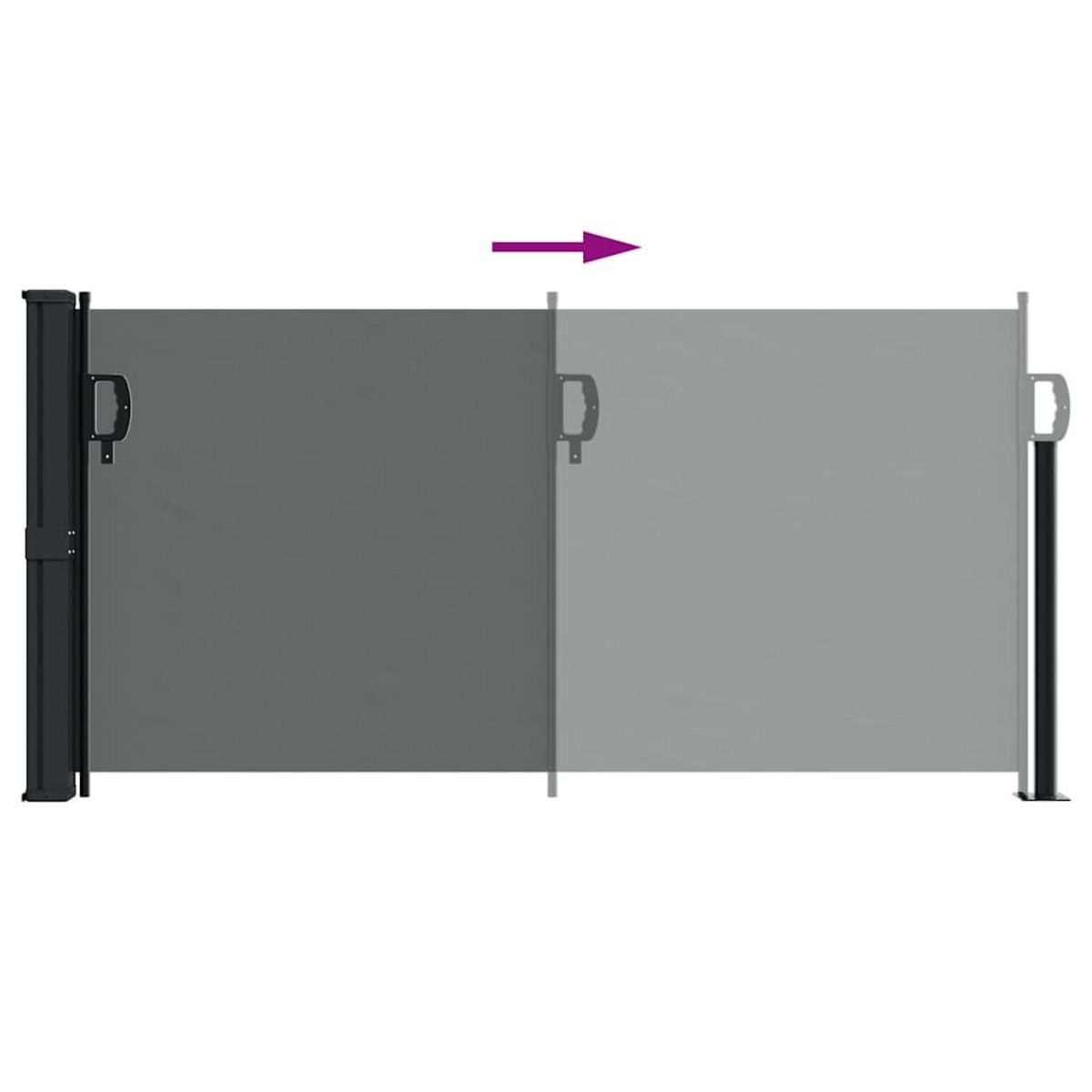 VIDAXL Auvent lateral retractable anthracite 100x500 cm