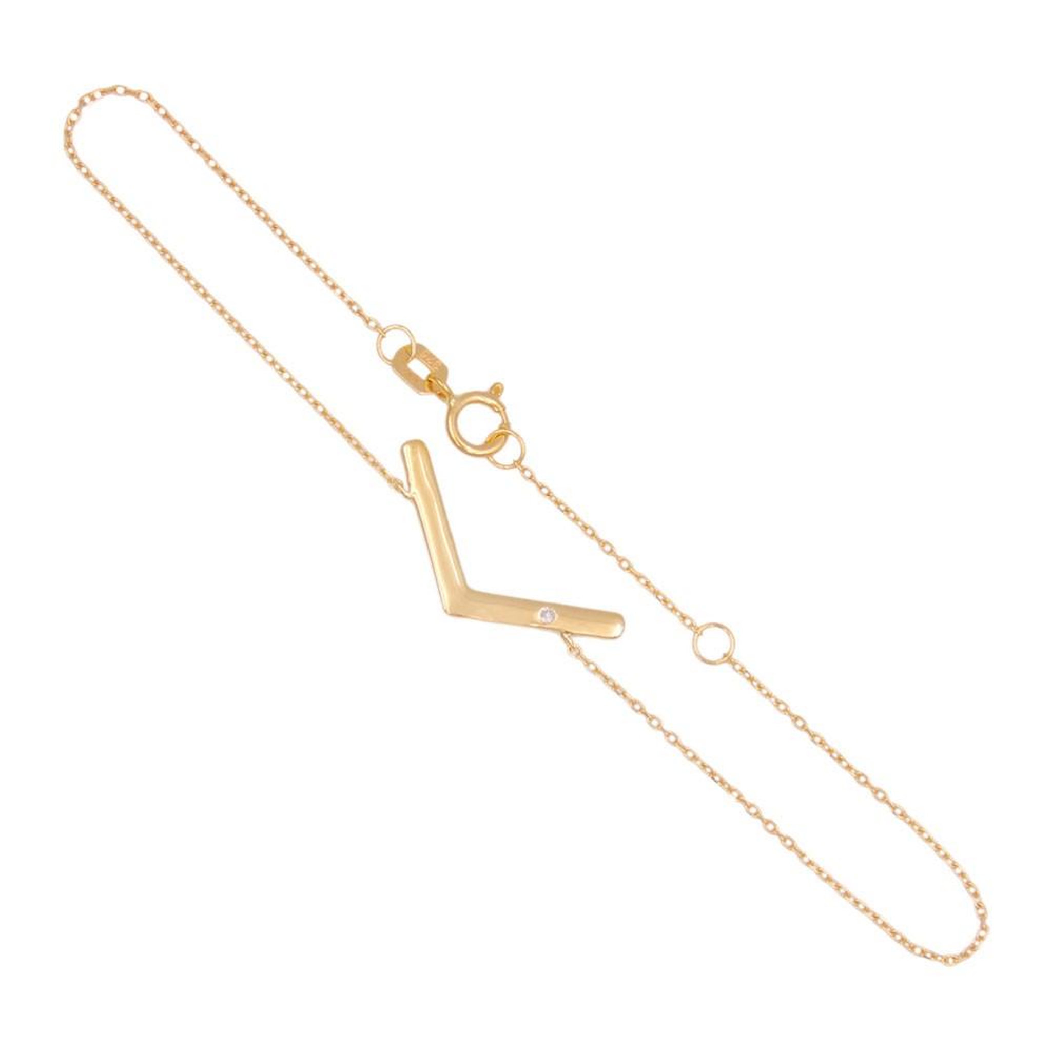 L'ATELIER D'AZUR Bracelet Or Jaune et Diamant - Motif en V - Femme