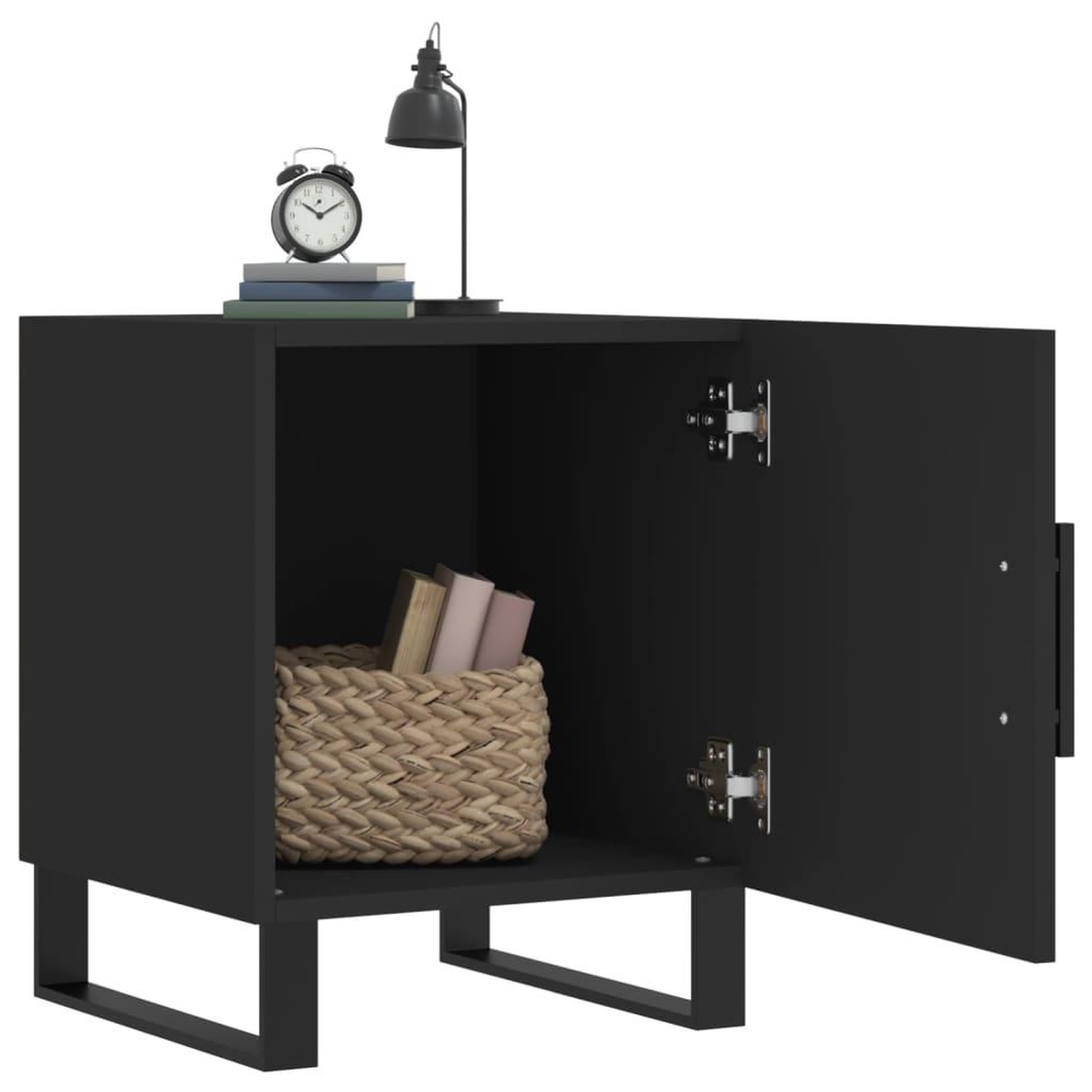 Voir la diapositive 3 : VIDAXL Tables de chevet 2 pcs noir 40x40x50 cm bois d'ingenierie