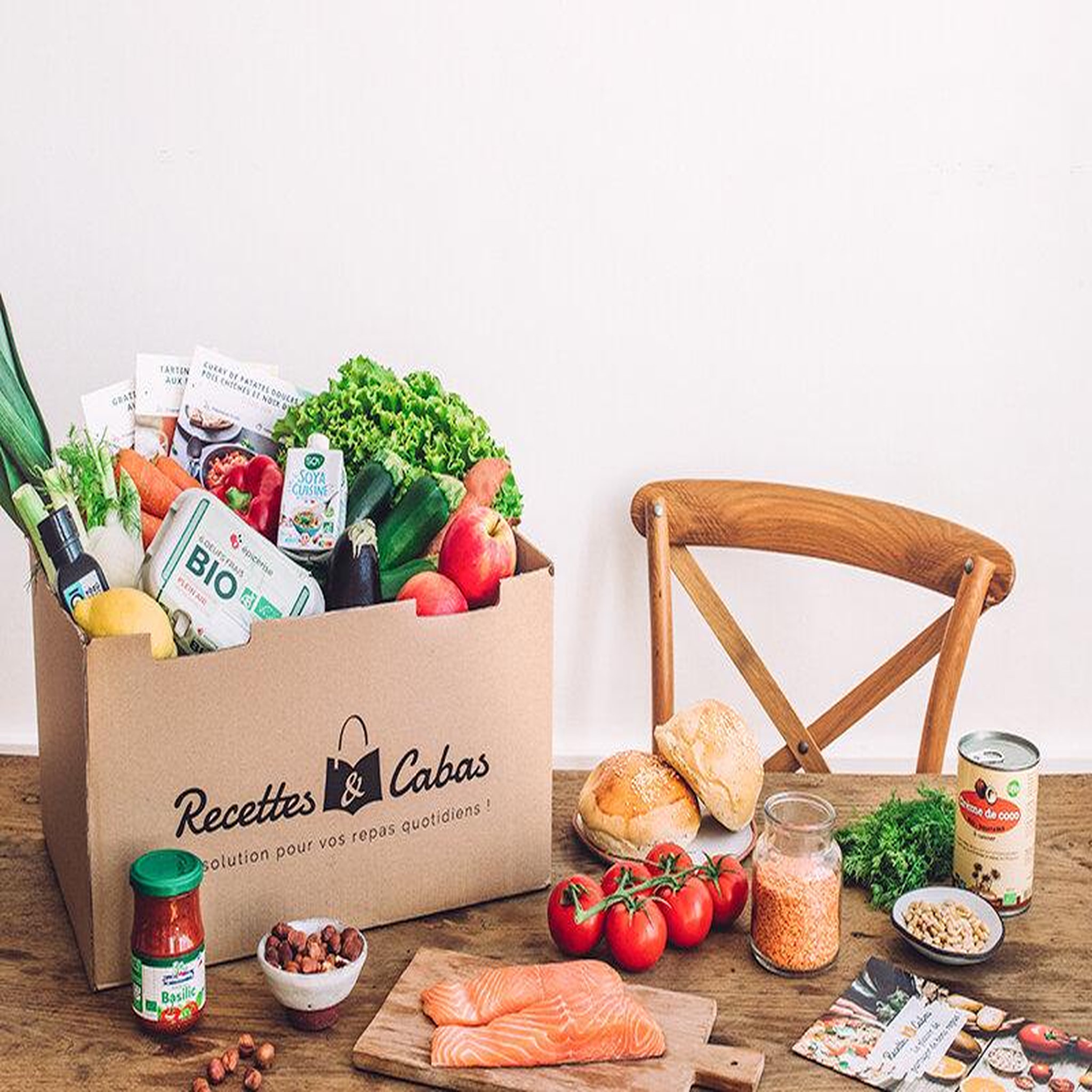 Voir la diapositive 2 : Smartbox Panier à cuisiner recettes et cabas pour 2 personnes avec 3 délicieuses recettes - coffret cadeau gastronomie