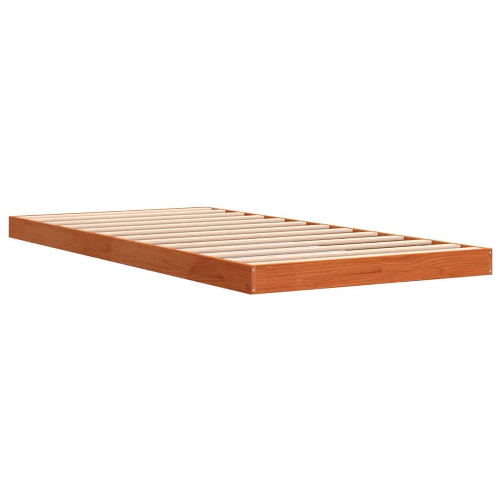 Voir la diapositive 4 : VIDAXL Cadre de lit sans matelas cire marron 90x200 cm bois pin massif