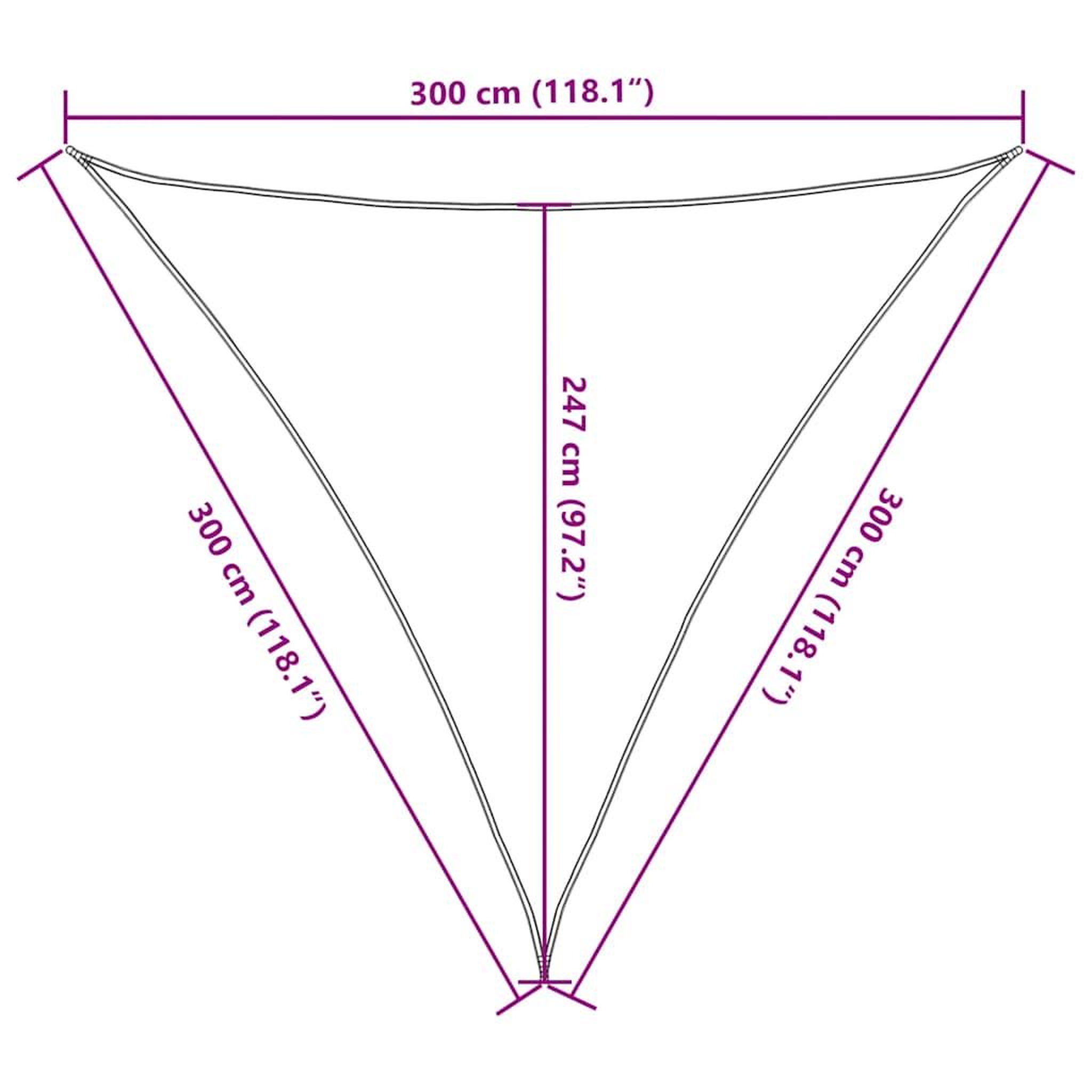 Voir la diapositive 6 : VIDAXL Voile d'ombrage 160 g/m^2 Taupe 3x3x3 m PEHD