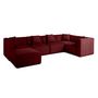 Voir la diapositive 3 : LISA DESIGN Nova - canapé modulable d'angle réversible - 6 places - avec pouf d'appoint - en velours