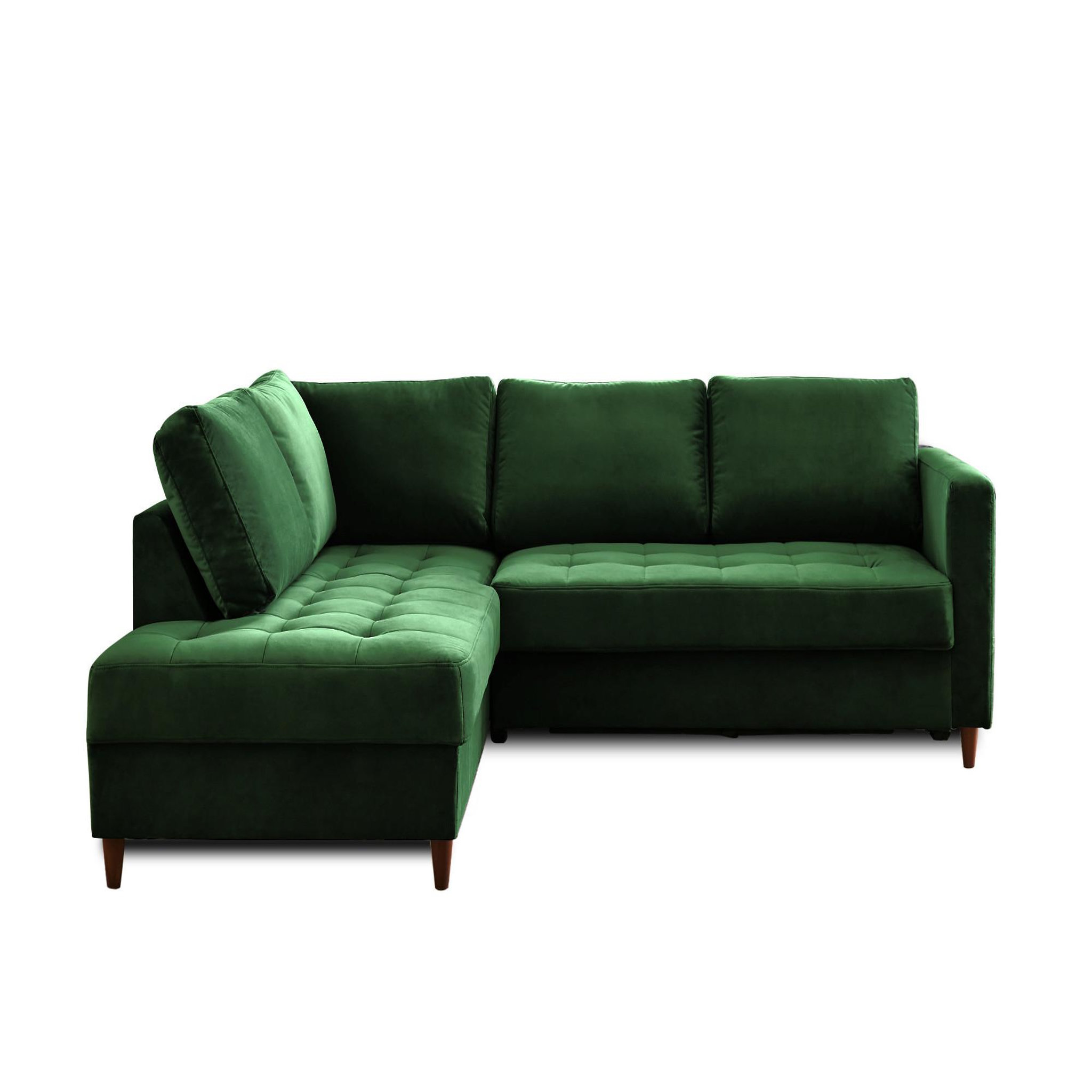 Voir la diapositive 1 : LISA DESIGN Anna - canapé d'angle gauche - 5 places - convertible - en velours