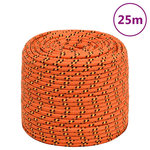 VIDAXL Corde de bateau Orange 10 mm 25 m Polypropylene