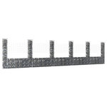 VIDAXL Panier de gabion en forme de U avec 6 poteaux Fer 620x20x150 cm
