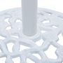 Voir la diapositive 4 : VIDAXL Socle de parasol Blanc 12 kg 48 cm Fonte
