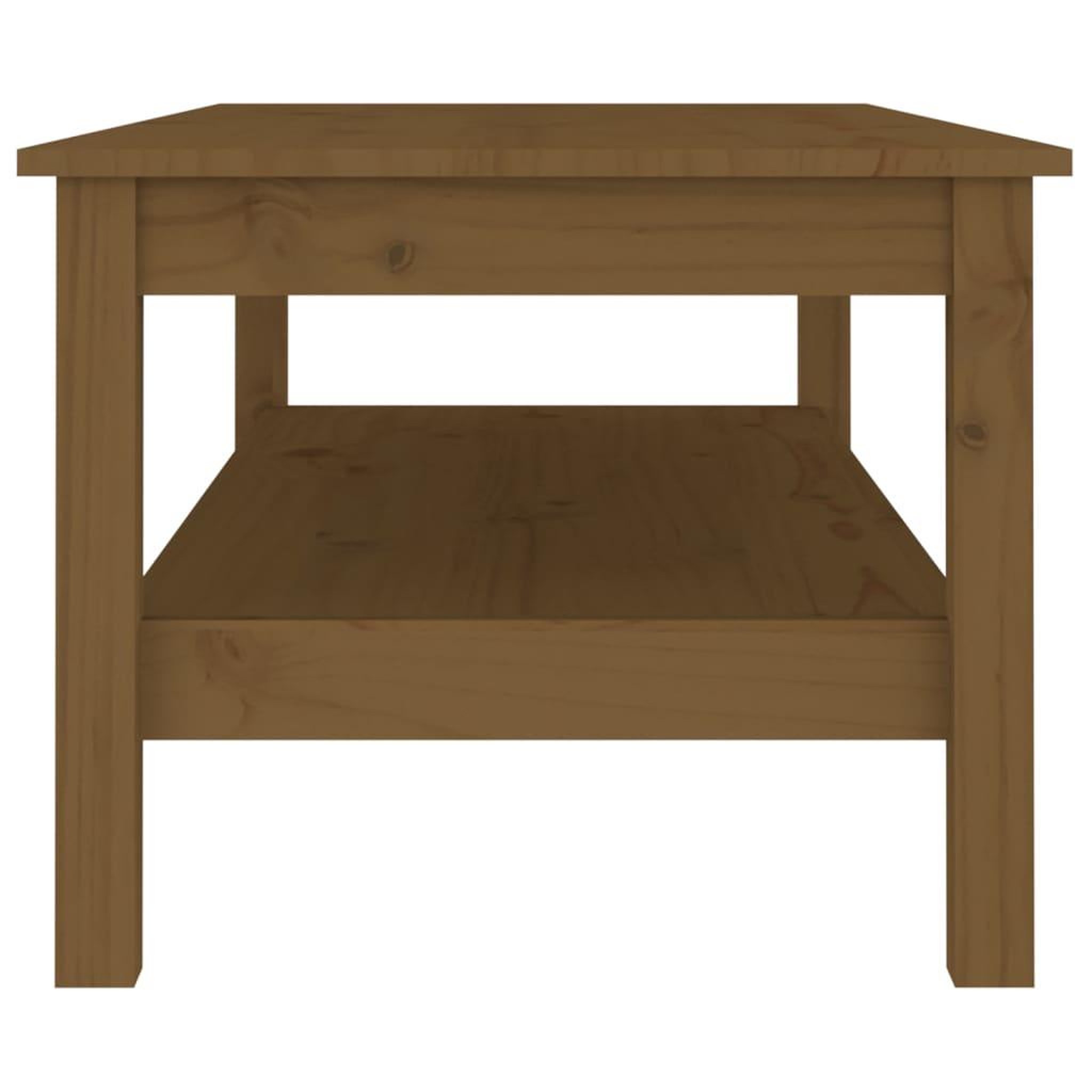 Voir la diapositive 4 : VIDAXL Table basse Marron miel 110x50x40 cm Bois massif de pin