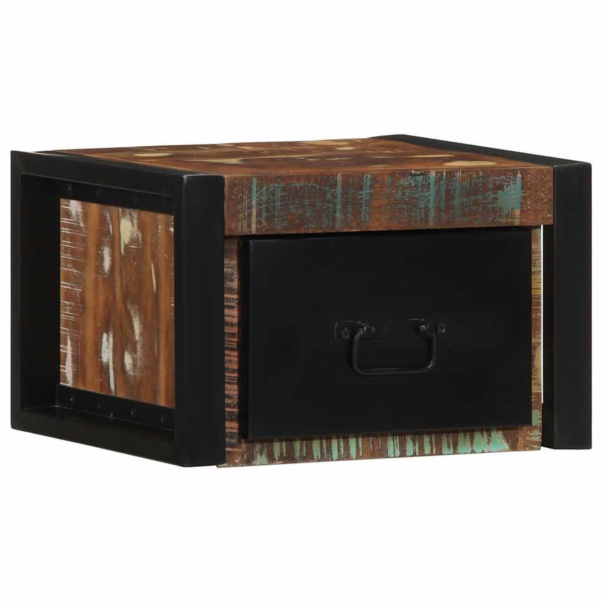 Voir la diapositive 3 : VIDAXL Table de chevet multicolore 40x35x25 cm bois de recuperation