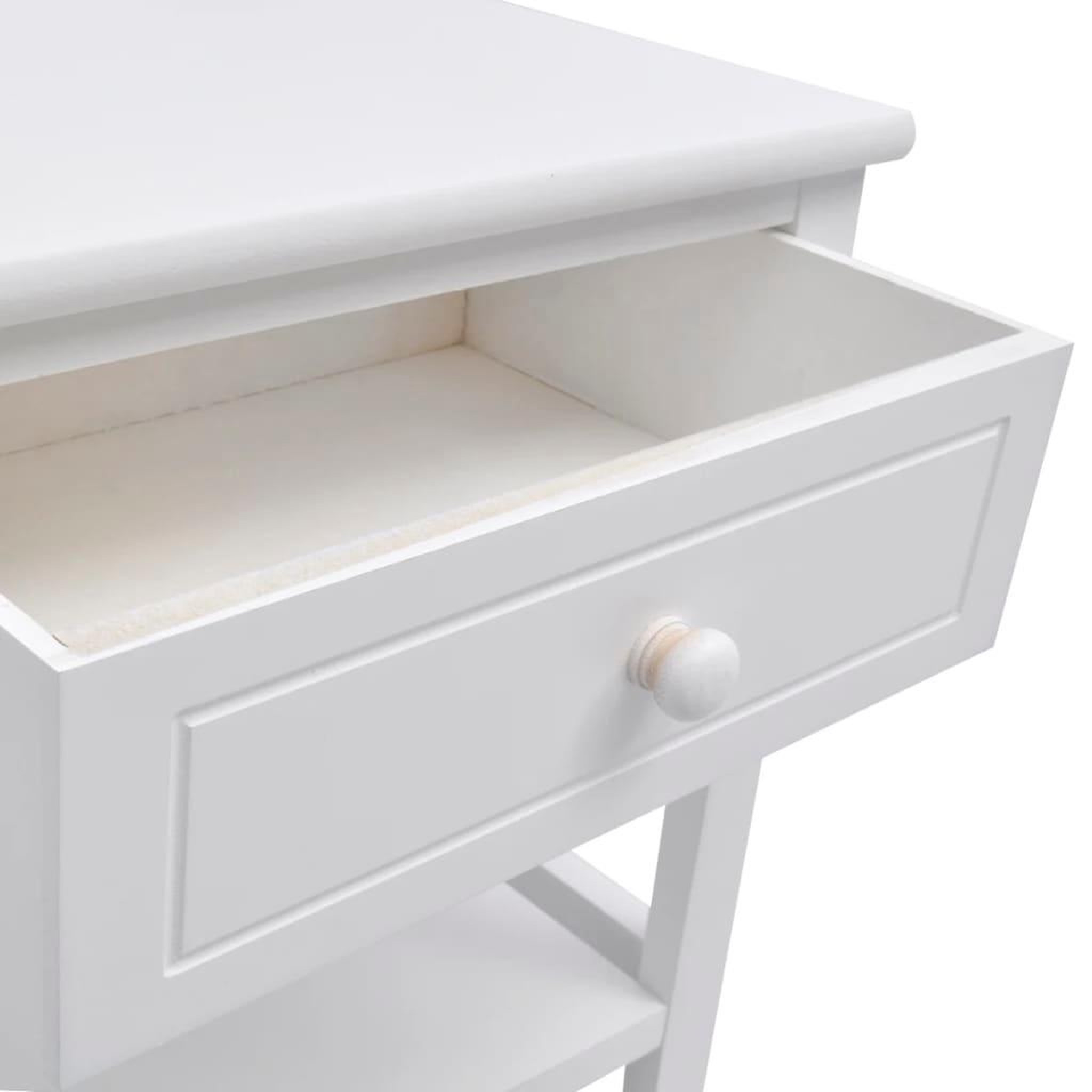 Voir la diapositive 5 : VIDAXL Table de chevet 2 pcs Bois Blanc