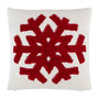 Voir la diapositive 1 : Paris Prix Coussin Déco  Glaçon  45x45cm Rouge & Blanc