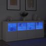 Voir la diapositive 4 : VIDAXL Buffet avec lumieres LED blanc 163x37x67 cm
