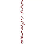 ATMOSPHERA Guirlande de Noël Déco  Feuilles  180cm Rouge