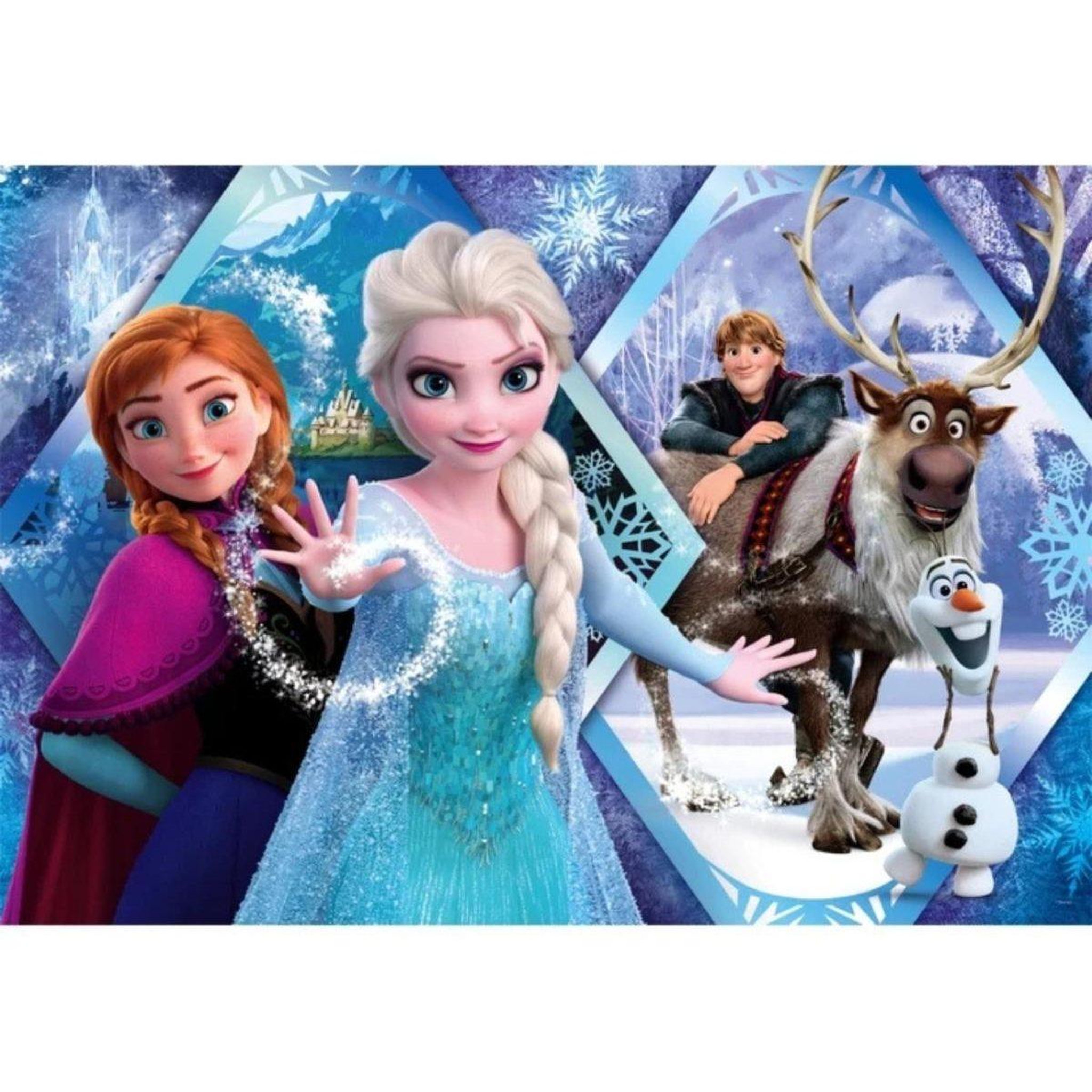 Voir la diapositive 2 : CLEMENTONI Puzzle  25045 super color la reine des neiges - 104 pièces