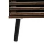 ATMOSPHERA Table de chevet design bois Asmar - L. 39 x H. 51 cm - Marron et noir