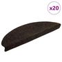 Voir la diapositive 1 : VIDAXL Tapis d'escalier autocollant 20 pcs marron fonce 65x21x4 cm