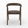 Voir la diapositive 3 : Rendez vous déco Chaise en bois d'hévéa foncé avec accoudoirs-Hawa