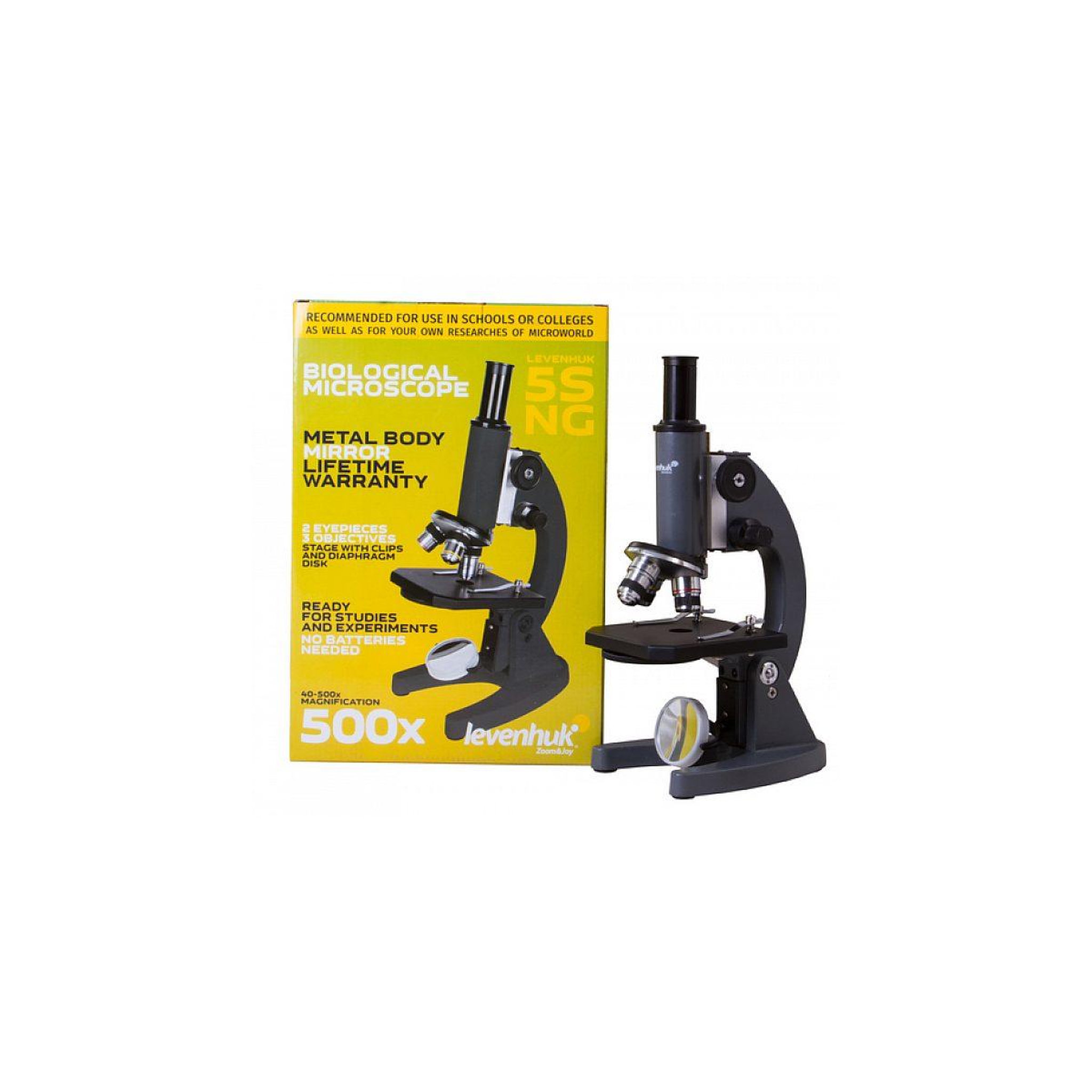 Voir la diapositive 3 : LEVENHUK 5s ng 500x microscope optique