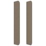 Voir la diapositive 4 : VIDAXL Tete de lit avec oreilles Taupe 103x16x118/128 cm Tissu