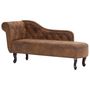 Voir la diapositive 2 : VIDAXL Chaise longue Marron Similicuir daim
