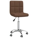 VIDAXL Chaise pivotante de salle a manger Marron Tissu